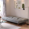 Multifunctional Adjust Sofa Bed Velvet Chesterfield 3 Seater Beige/Grey Sofabed