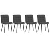 4X Upholstered Velvet Linen Dining Chairs Tufted Button Kitchen High Back Chair