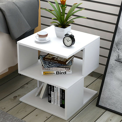 Bedside Chest Side Table Display Shelves Bedroom Furniture Storage Nightstand