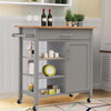 Rolling Kitchen Cart Microwave Tableware Storage Dining Room Kitchen Cupboards