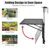 Hanging Storage Rack Folding Table Planter Balcony Flower Hanging Holder Outdoor