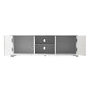 Panana White TV Stand Cabinet Unit 2 Door 2 Shelves Cupboard Entertainment