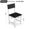 Glass Dining Table and 4 Chairs Set Steel Frame Dining Room Kitchen Furniture