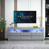 Modern TV Unit Stand Cabinet Cupboard FREE LED High Gloss Doors Drawers in Grey