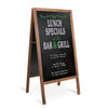 Large Vintage Wooden A-Frame Chalk Board Pavement Restaurants Shop Message Board