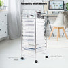 10 Drawers Storage Rolling Cart Home Office Mobile Utility Trolley Organizer