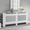 Large White Radiator Cover Safe Rounded Edges Slatted Grill Sidewall Shelf Decor