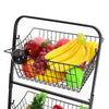 3Tier Metal Vegetable Stand Fruit Storage Rack Basket Kitchen Multipurpose Shelf
