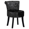Crushed Velvet Padded Vanity Chair Bedroom Dressing Table Stool Retro Side Chair