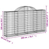 Arched Gabion Baskets 5 pcs 200x30x100/120 Galvanised N4L0