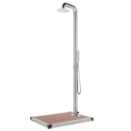 Garden Shower with Brown Base 230 Stainless Steel V9C4