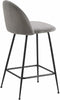 2X Modern Breakfast Bar Stools Velvet Padded Seat Metal Legs Kitchen Pub