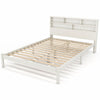 White Solid Wooden Bed Frame 3ft Single 4ft6 Double Size Bed With Drawer Shelves