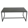 Industrial Marble Top Center Coffee Table Generously Sized with Metal Frame