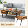 Industrial TV Stand Retro TV Cabinet Media Entertainment Center Coffee Tea Table