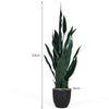 Realist Artificial Snake Plant Fake Sansevieria W/ Pot Faux Agave Plant 93CM