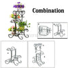 4 Tier Metal Plant Stand Display Shelf Pot Home Garden Holder Indoor Outdoor UK