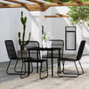 5 Piece Garden Dining Set Black D2U3