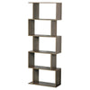 Wooden S-Shaped Bookcase Living Room Modern Display Shelves Storage Unit Divider