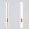 Gold Metal Long Strip LED Lights Linear Wall Mounted Sconce Lamp Bedroom Hallway