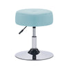 Velvet Round Gas Lift Barstool Swivel Dining Stool Makeup Chair Padded Footstool