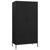 Wardrobe Black 90x50x180 Steel Q2V3