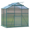 Walk-In Polycarbonate Greenhouse Plant Grow Cold Frames 6x4ft 6x6ft 6x8ft 6x10ft