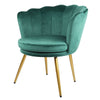 Genesis Flora Accent Tub Chair Scallop Armchair Petal Back With Golden Legs