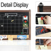 24" Rustic Frame Chalkboard Calendar & Bulletin Combo Board Magnetic Blackboard