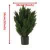 2x Plastic Artificial Topiary Cedar Tree Green Plant Indoor Outdoor Decoration