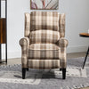 Recliner Sofa Armchair Fireside Push Back Recliner Chair w/ Footrest & Wood Legs