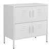 Modern 4 Doors 4 Shelves Metal Filing Cabinet Office Document Storage Cupboard
