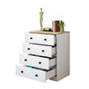 Chest of 4 Drawers Large Capacity Metal Track Living Bedroom Bedside Cabine New