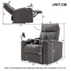 Electric Recliner Chair Sofa TV Armchair with Cup Holder, LED, Bluetooth Speaker