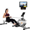 8 Level Magnetic Resistance Rowing Machine Folding Rower LCD Cardio Exercise QW