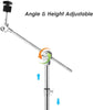 Tornado Cymbal Boom Stand Adjustable Double Braced HeavyDuty Boom/Straight Combo