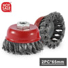 2PC 4PC Twist Knot Semi Wire Wheel Cup Brush Set For 115mm Angle Grinder