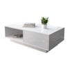 Modern High Gloss Rectangular Coffee Tea Table Storage Living Room White UK