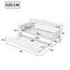 Day Bed Single Bed with Pull Out Trundle Guest Bed Underbed In White Pine Wood