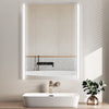Bathroom Mirror With LED Lights 3 Color Wall Mounted Anti-fog Touch Sensor New