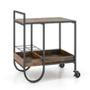Mobile Buffet Serving Cart Kitchen Trolley Utility Cart Industrial Bar Cart