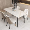 Modern Slate Marble Dining Table Black Trestle Base Rectangle Table Desk Office