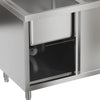 Stainless Steel Commercial Kitchen Sink Single/Double Bowl Storage Cupboard
