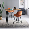 1/2X Bar Stools Velvet Breakfast Chair Kitchen High Counter Stool Pub Restaurant