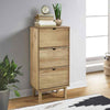 Corona Solid Pine Shoe Cabinet Storage Cupboard Wooden Organizer with Drawer