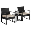 Rattan Garden Furniture Sets Weaving Wicker Chairs and Table Outdoor w/ Cushions
