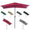 2mx3m Garden Patio Tilt Crank Umbrella Canopy Parasol Sun Shade UV Protection