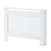 Modern Radiator Cover Cabinet MDF Vertical Slat Shelve Home Furniture White