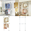 Home Flex Movable Garment Racks Coat Hanger Clothes Wardrobe Living Room