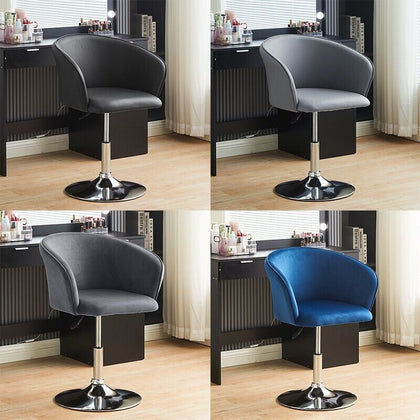 1 Pcs Salon Barber Chair Faux Leather / Velvet Seat Gas Lift Adjustable Stool